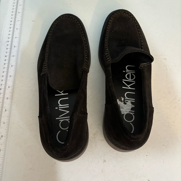 Calvin Klein Vance brown suede slip on loafers in size 10.5 - Picture 6 of 10